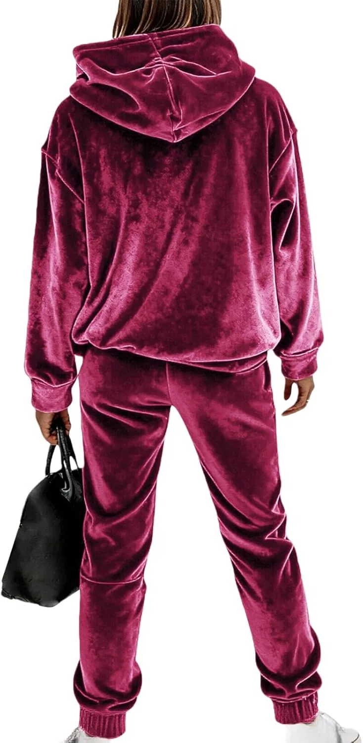 Спортивный костюм из велюра, Hot Pink — фото 3