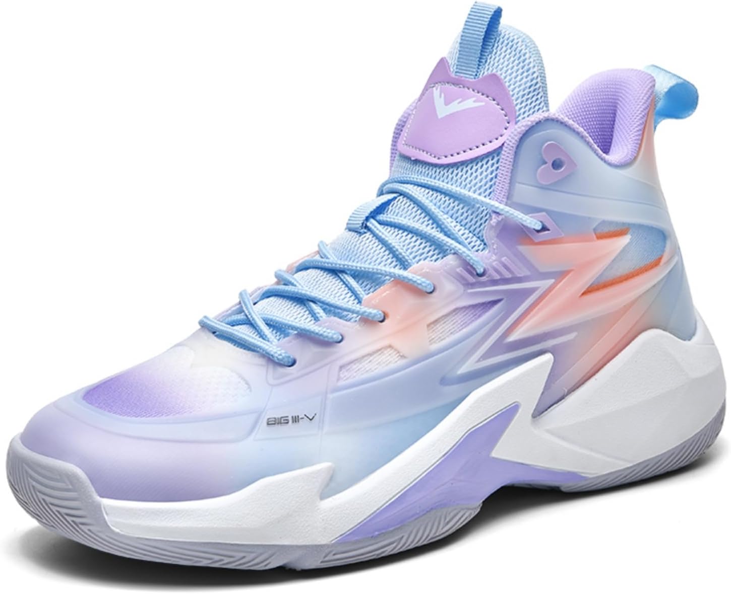 

Мужские дышащие баскетбольные кроссовки на шнуровке, модные высокие, с нескользящей подошвой, повседневные, для тренировок, спорта, тенниса, бега и ходьбы Boaobaihuo, фиолетовый