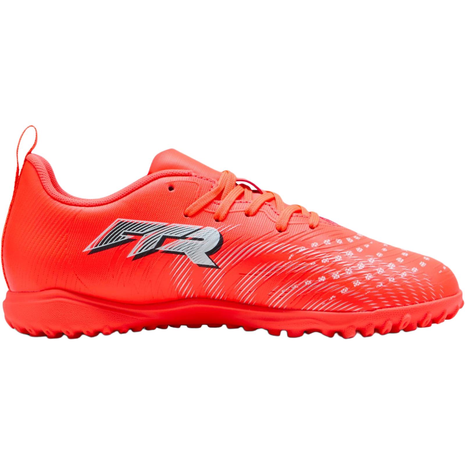 Puma Детские футбольные бутсы Future 9 Support Low top, красные с серебристым верхом — фото 3