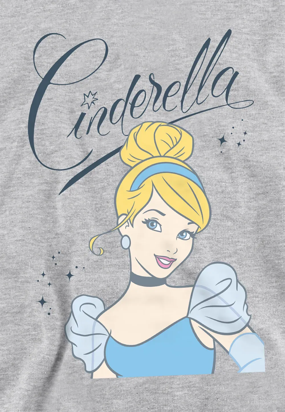 Детская худи с принтом Cinderella, Disney, серый — фото 2