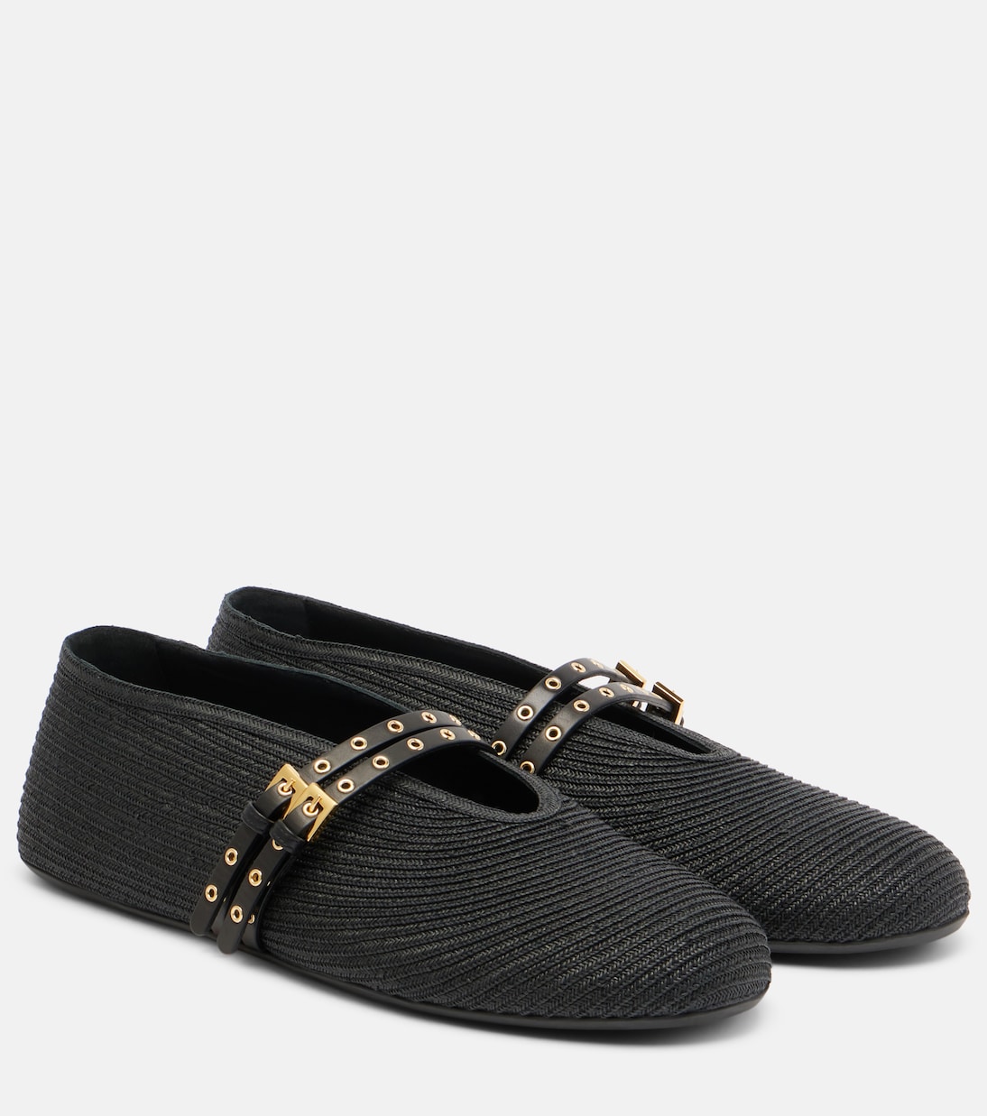 Балетки с кожаной отделкой Alaïa, Noir
