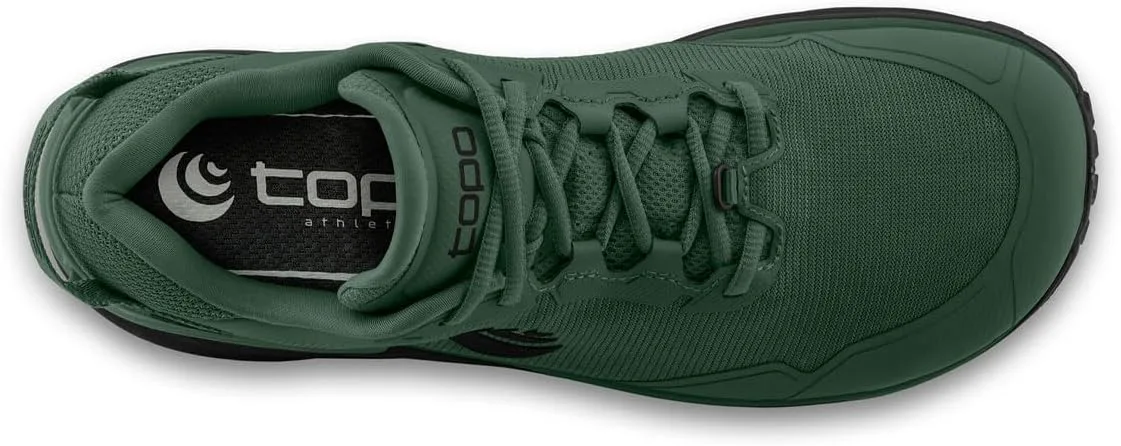 

Мужские кроссовки Topo Athletic Traverse с комфортной амортизацией и прочной подошвой, перепад высоты 5 мм, для походов и бега, темно-зеленый