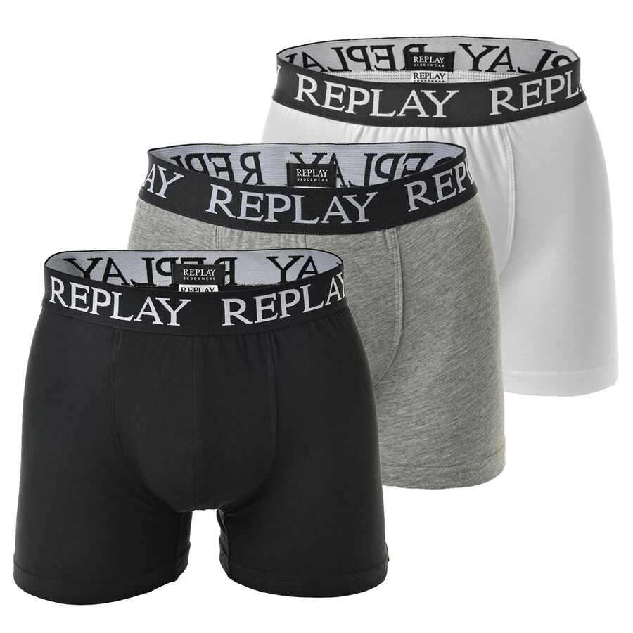 

Боксеры REPLAY, цвет Light grey/mottled grey/Black/Off white
