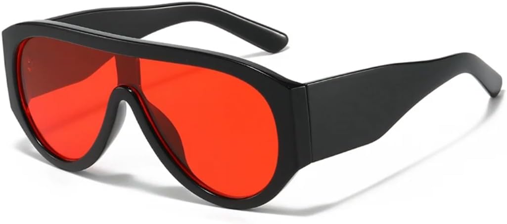 

Модные солнцезащитные очки большого размера для женщин в стиле ретро, ​​красные и зеленые, с защитой от УФ-излучения UV400; солнцезащитные очки с градиентным покрытием для мужчин SZVVBKK, Black Red