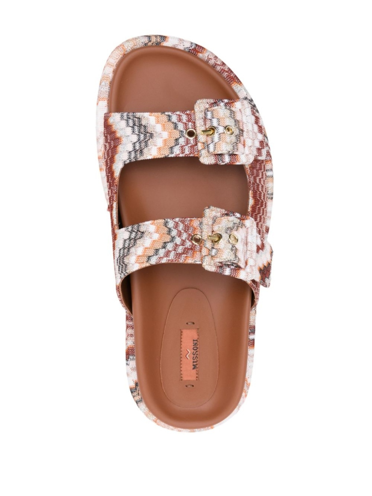 Missoni сандалии с узором зигзаг, нейтральный цвет — фото 4