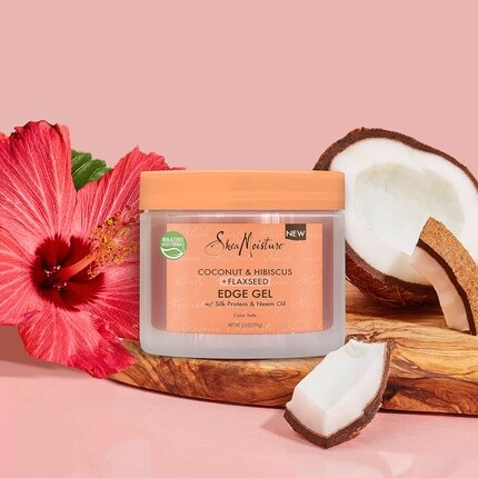 SheaMoisture Гель для контроля кромок льняного семени для вьющихся волос, без парабенов кокоса и гибискуса, 3,5 унции — фото 3