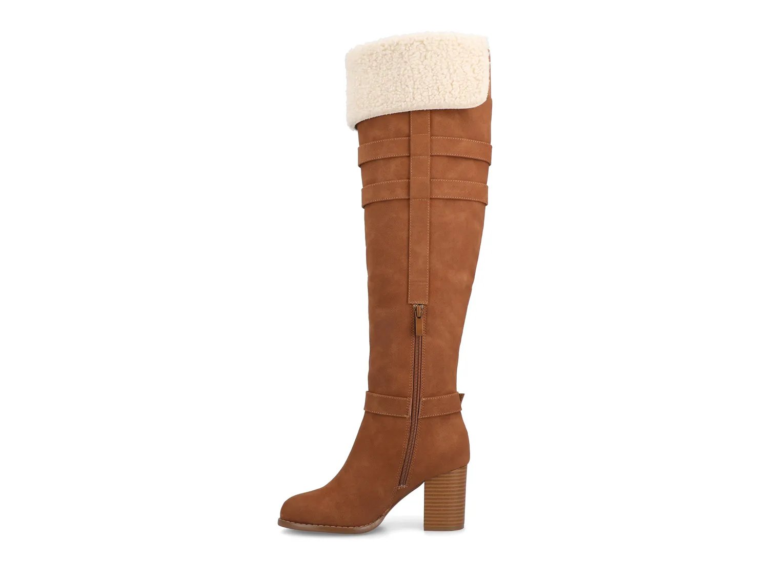 Ботинки Journee Alyza Over-the-Knee Boot, светло-коричневый — фото 3