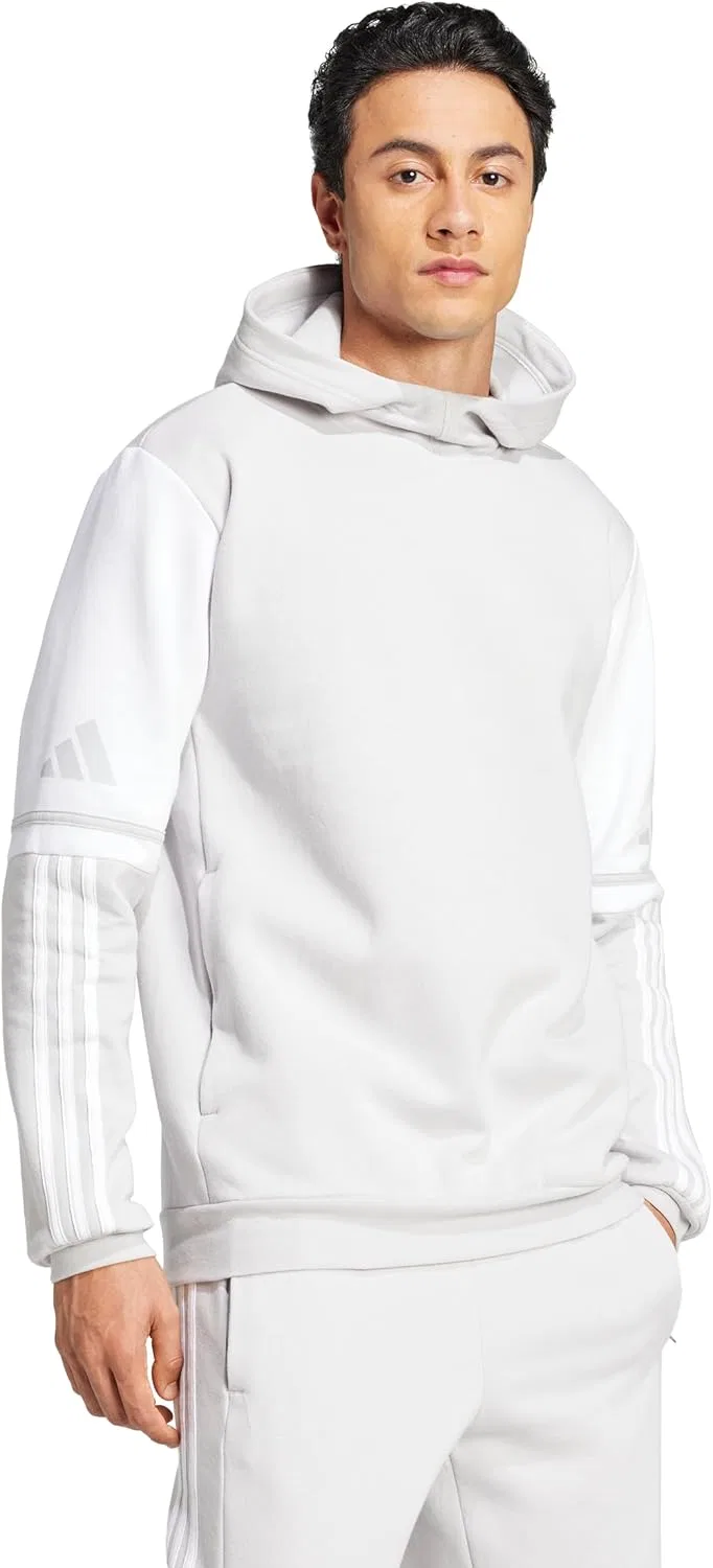 Спортивная толстовка с капюшоном adidas, Team Light Grey/White — фото 2