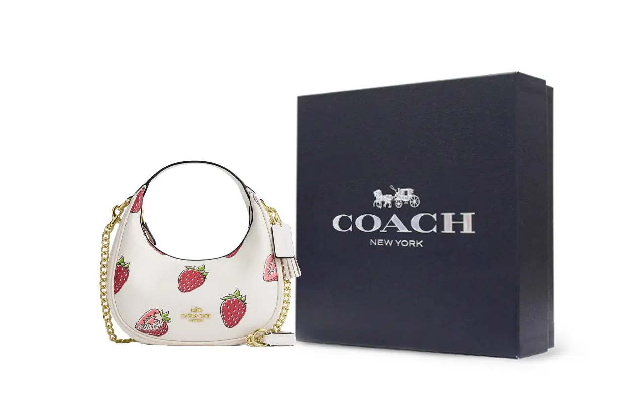 

COACH Кожаная женская сумка через плечо белого цвета