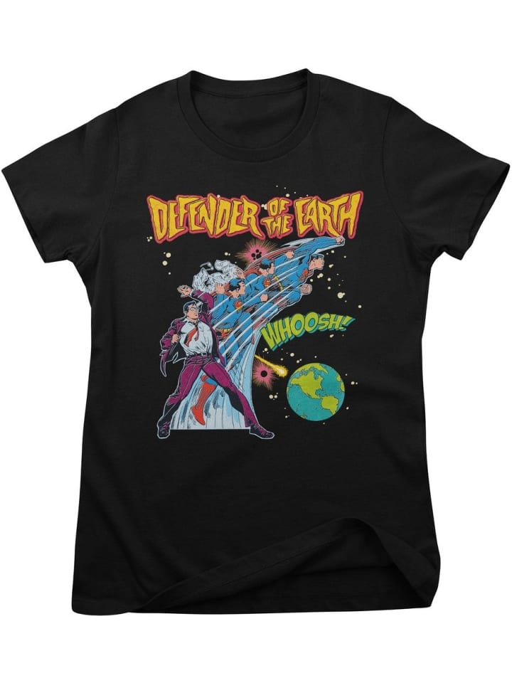 

Футболка Defender Of The Earth Girly Tee черного цвета Superman, Черный, Футболка Defender Of The Earth Girly Tee черного цвета Superman