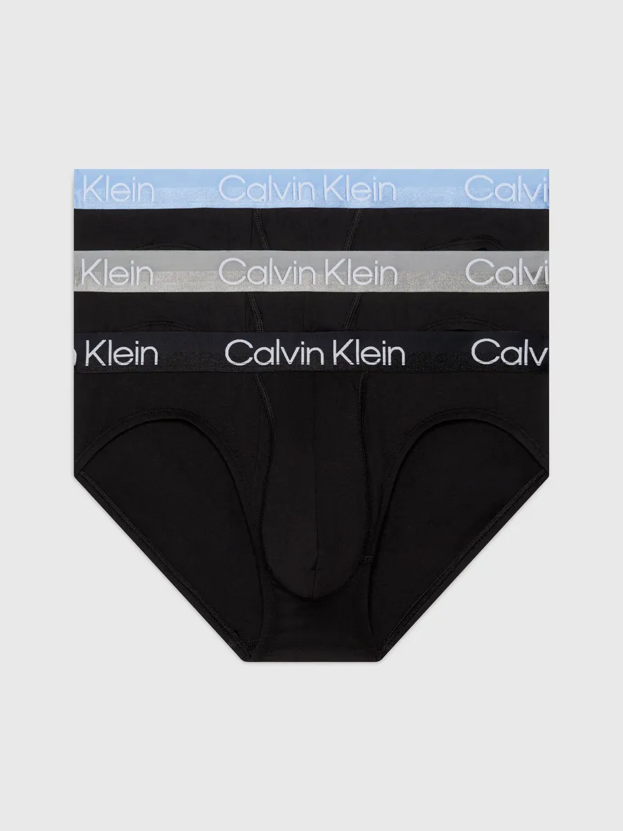 

Calvin Klein Underwear Hipster (упаковка, 3 шт.), с тканым поясом с логотипом, синий