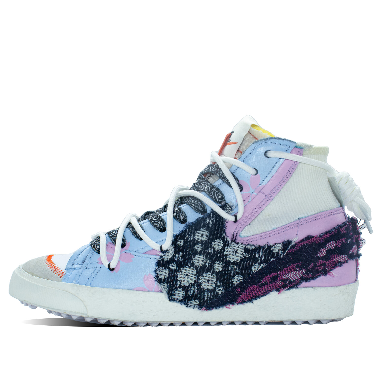 

Кроссовки Nike Blazer Skateboarding Shoes Unisex Mid-top Blue/pink, синий/розовый