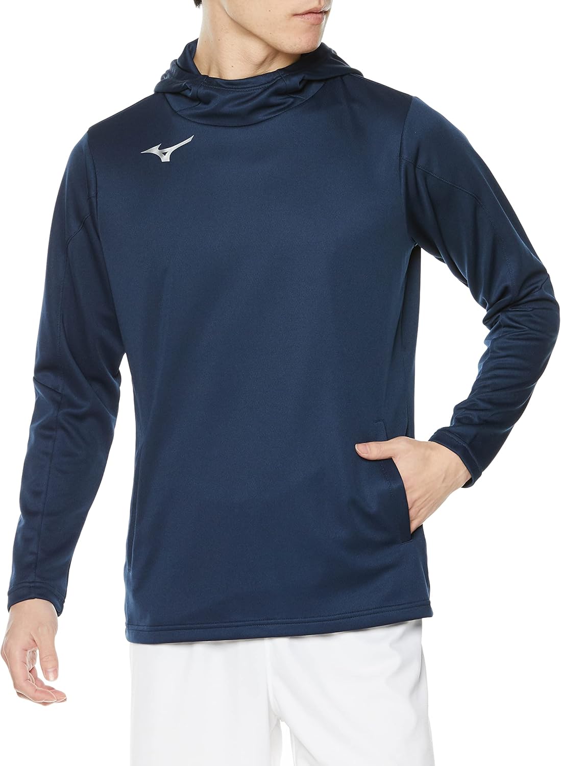 

Кроссовки Mizuno 32MCA119 для тренировок, мягкая трикотажная толстовка, приталенный крой, темно-синий