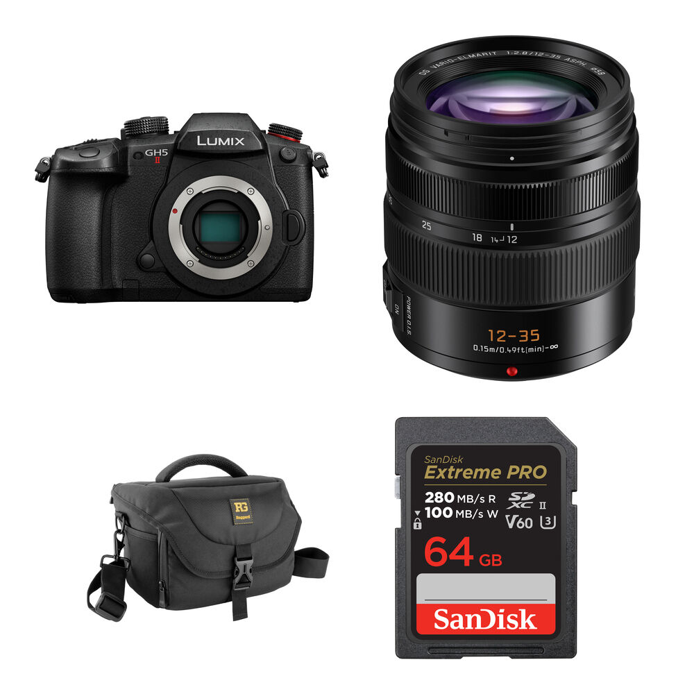 

Беззеркальная камера Panasonic Lumix GH5 II Mirrorless Camera with 12-35mm f/2.8 Lens