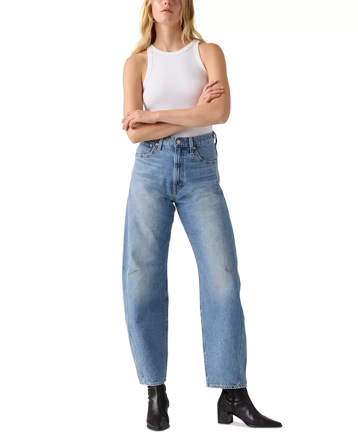 

Женские джинсы Cinch с высокой посадкой и бочкообразными штанинами Levi's, синий