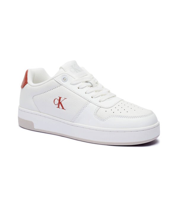 Кроссовки кожаные Calvin Klein Jeans, белый / красный