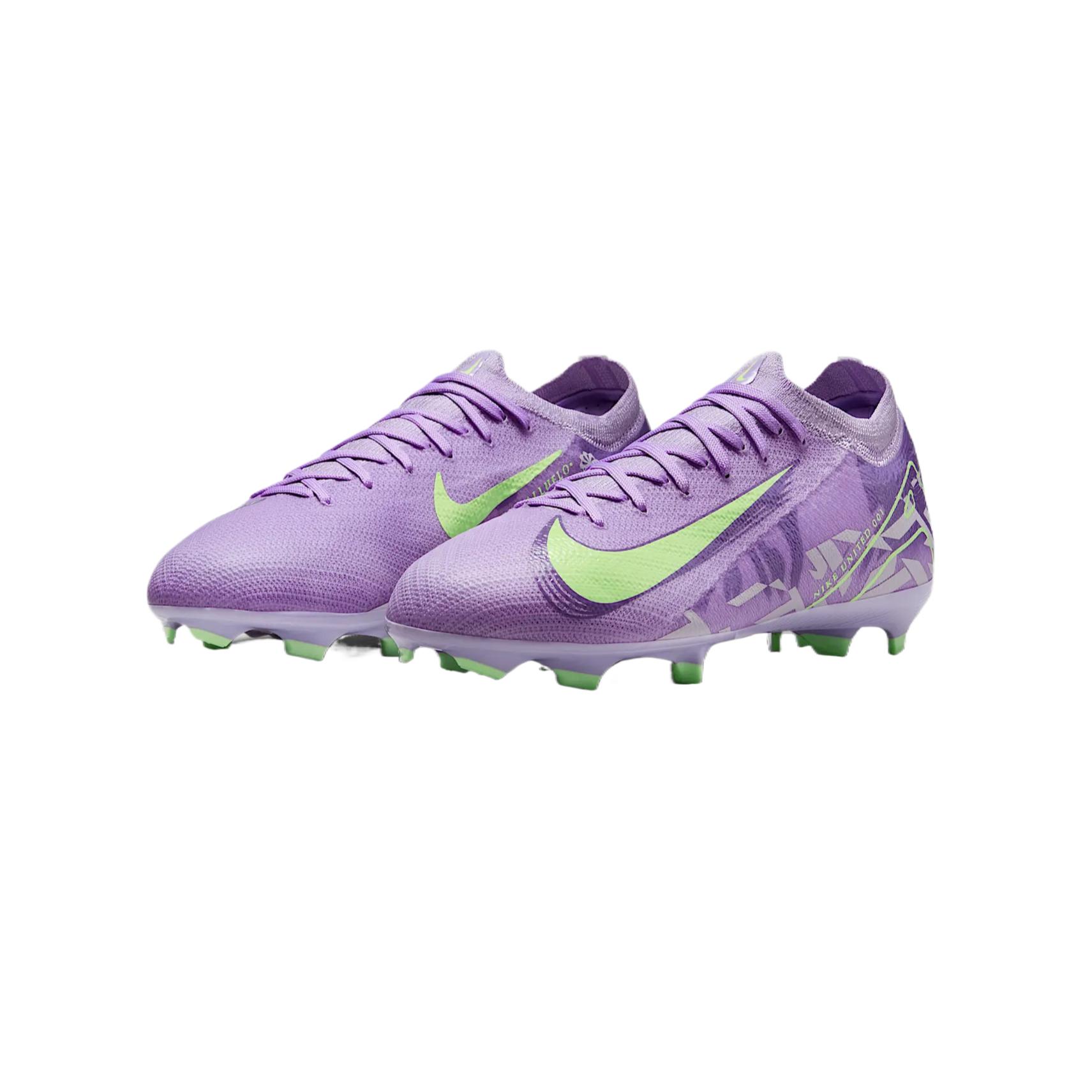Nike Mercurial vapor 16 pro нескользящие износостойкие низкие детские футбольные бутсы purple kids — фото 3