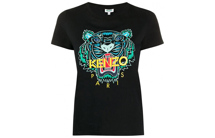 

Футболка женская Kenzo с головой тигра, черный