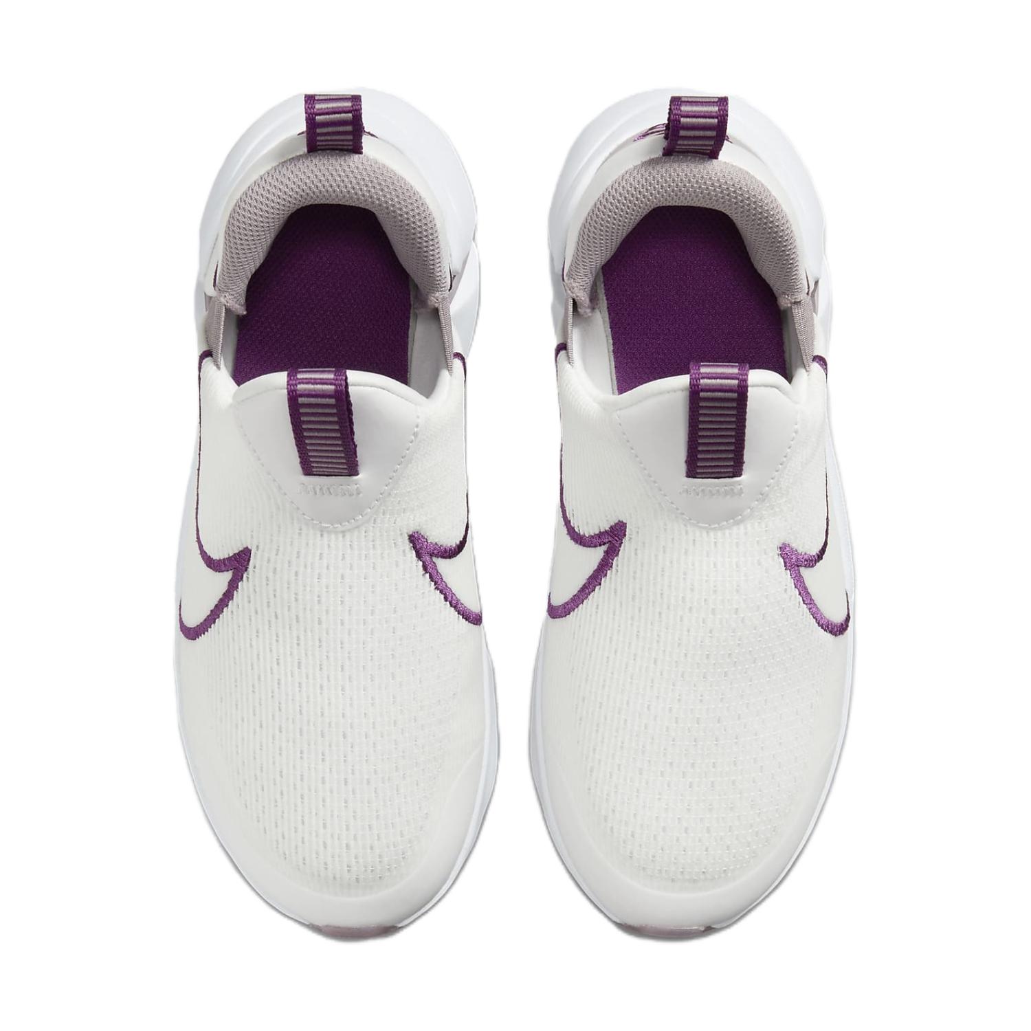 Nike Flex Plus 2 Амортизирующие, износостойкие низкие детские беговые кроссовки бело-фиолетовые — фото 4