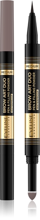 

Двухсторонний карандаш для бровей Eveline Cosmetics Brow Art Duo, Medium 8 g