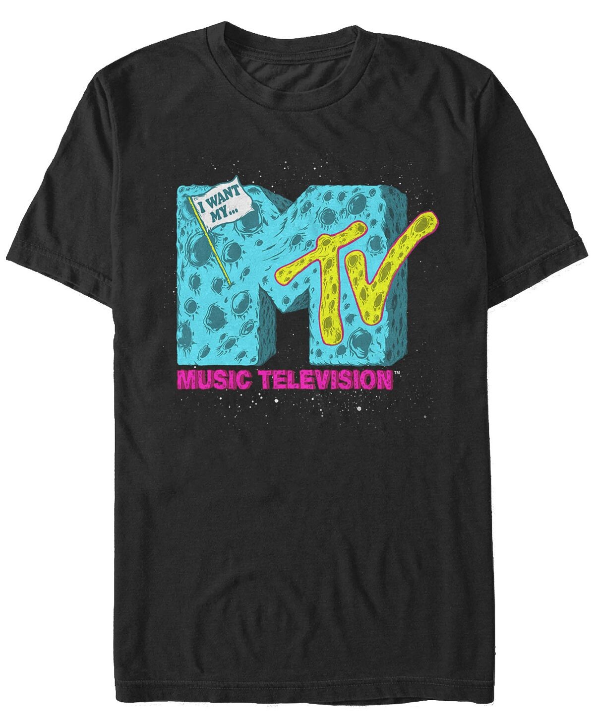 

Мужская футболка с коротким рукавом и логотипом MTV Galaxy Moon Fifth Sun