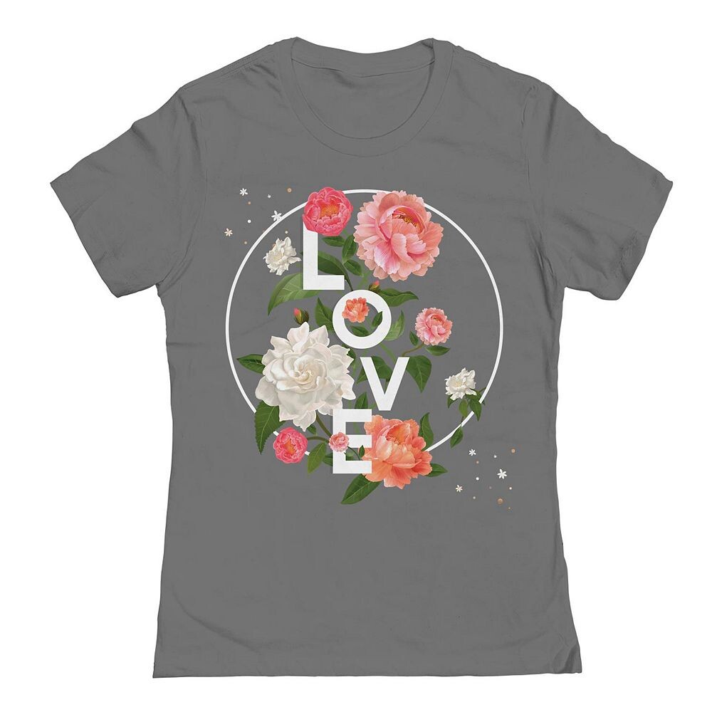

Женская футболка с рисунком Junior's Love Roses Licensed Character, цвет Charcoal