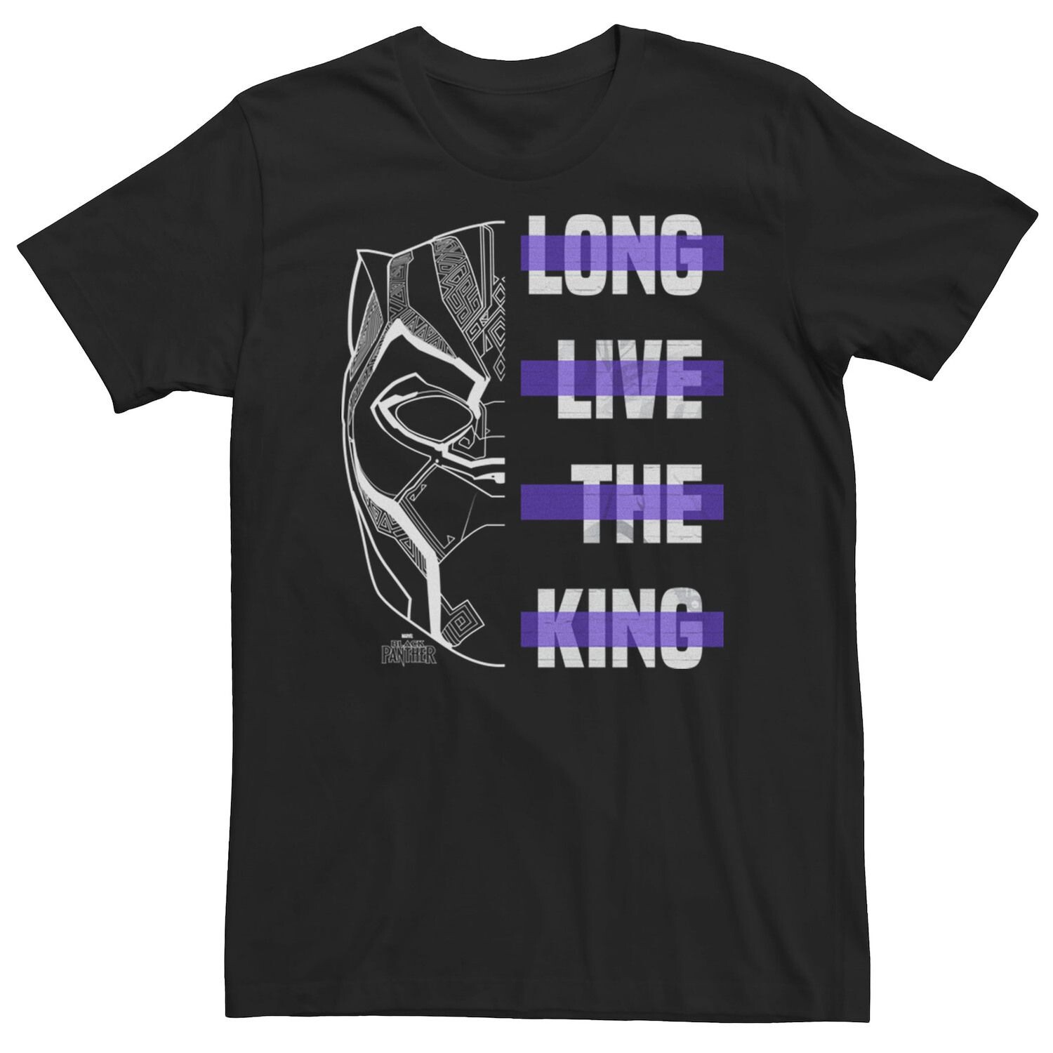 

Мужская футболка Marvel Black Panther Lives Long Half & Half Licensed Character