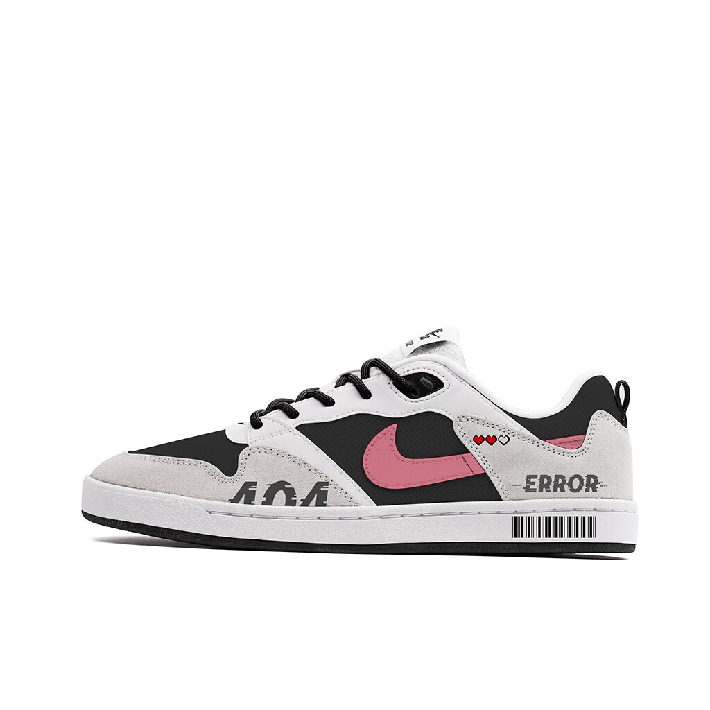

Кроссовки Nike SB Alleyoop Skateboarding Shoes Men Low-top Black/grey/pink, цвет Tiffany