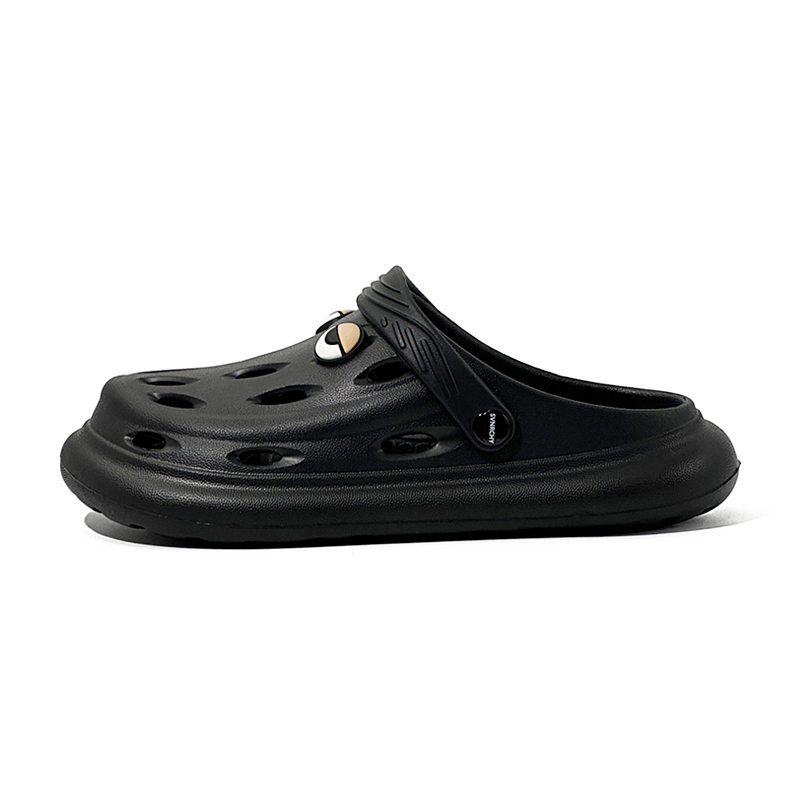 

OUBT Причудливые тапочки Sleepy Emoji для мужчин, черные