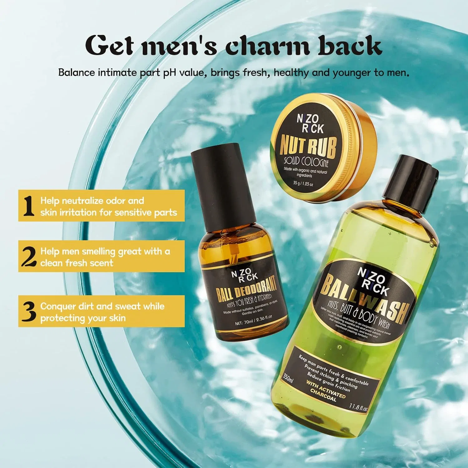Набор для мужской интимной гигиены Ball Deodorant Men Immetee — фото 2