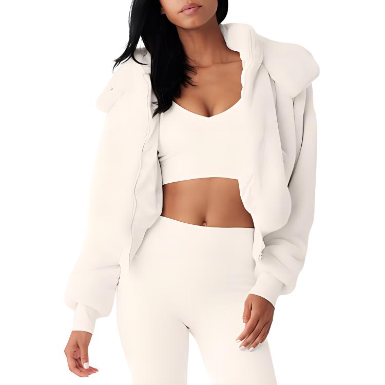 

Искусственный мех лисий жакет бархатистое пальто женское Alo Yoga, айвори/айвори