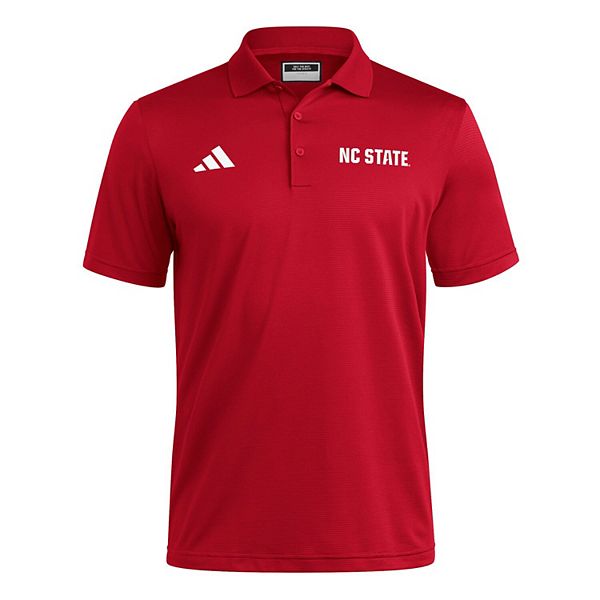 Мужская красная футболка поло nc state wolfpack ultimate 365 ottoman Adidas — фото 3
