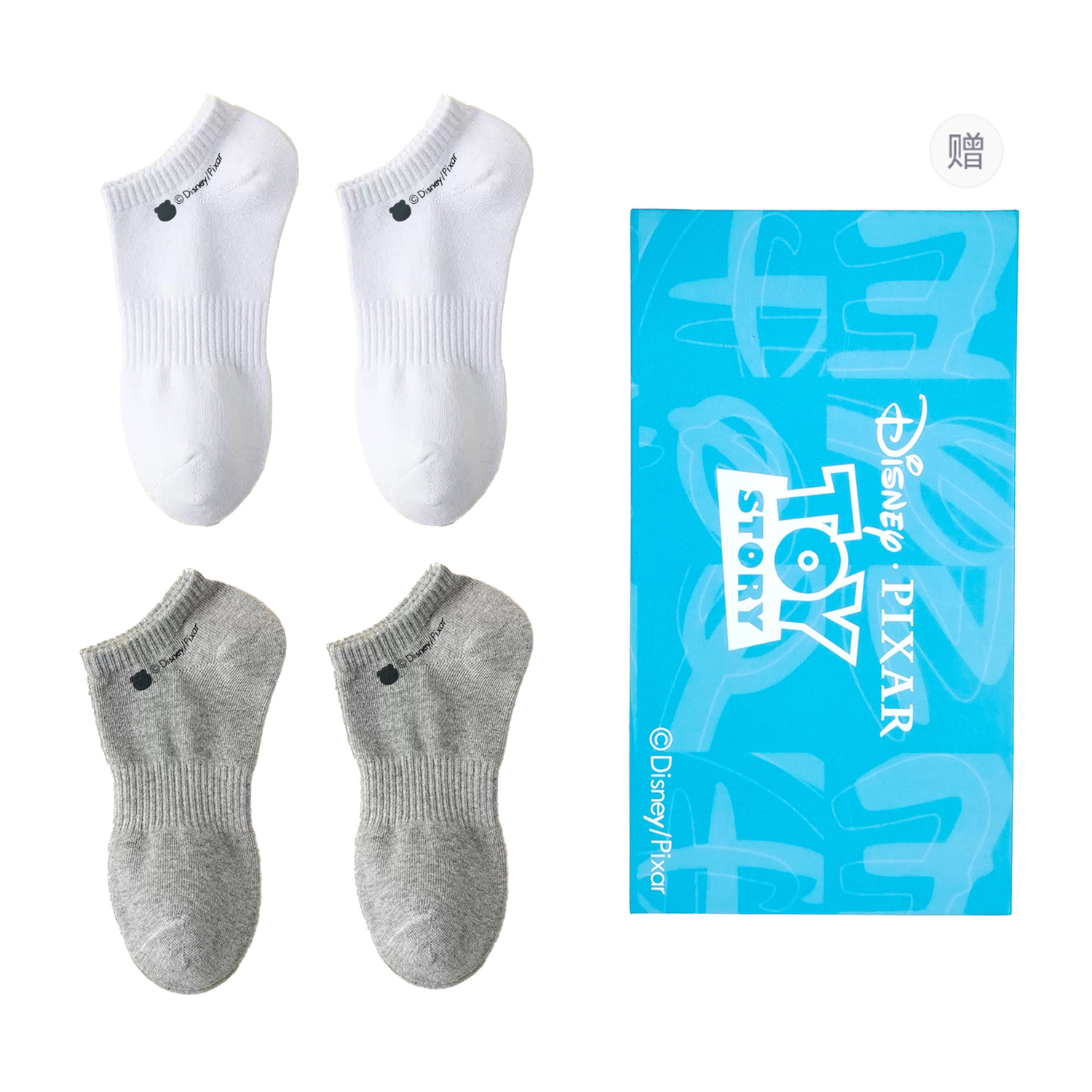 

Набор носков No Show и шоппера Unisex Disney, белый/серый