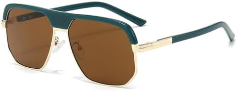 

Мужские солнцезащитные очки в стиле ретро, ​​квадратной формы, модные, с леопардовым градиентом, защита от ультрафиолета UV400, женские солнцезащитные очки MTZJH, Green Tea