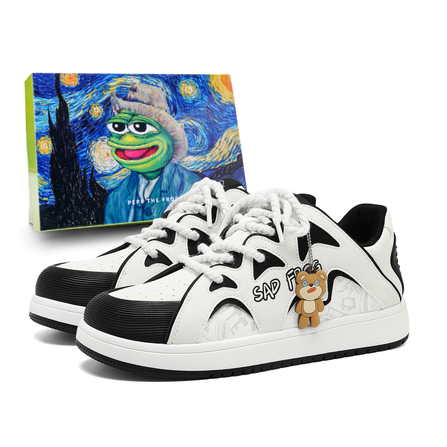 

Pepe The Frog Лоу-топ скейтборд обувь унисекс пудрово-голубые, цвет Powder Blue