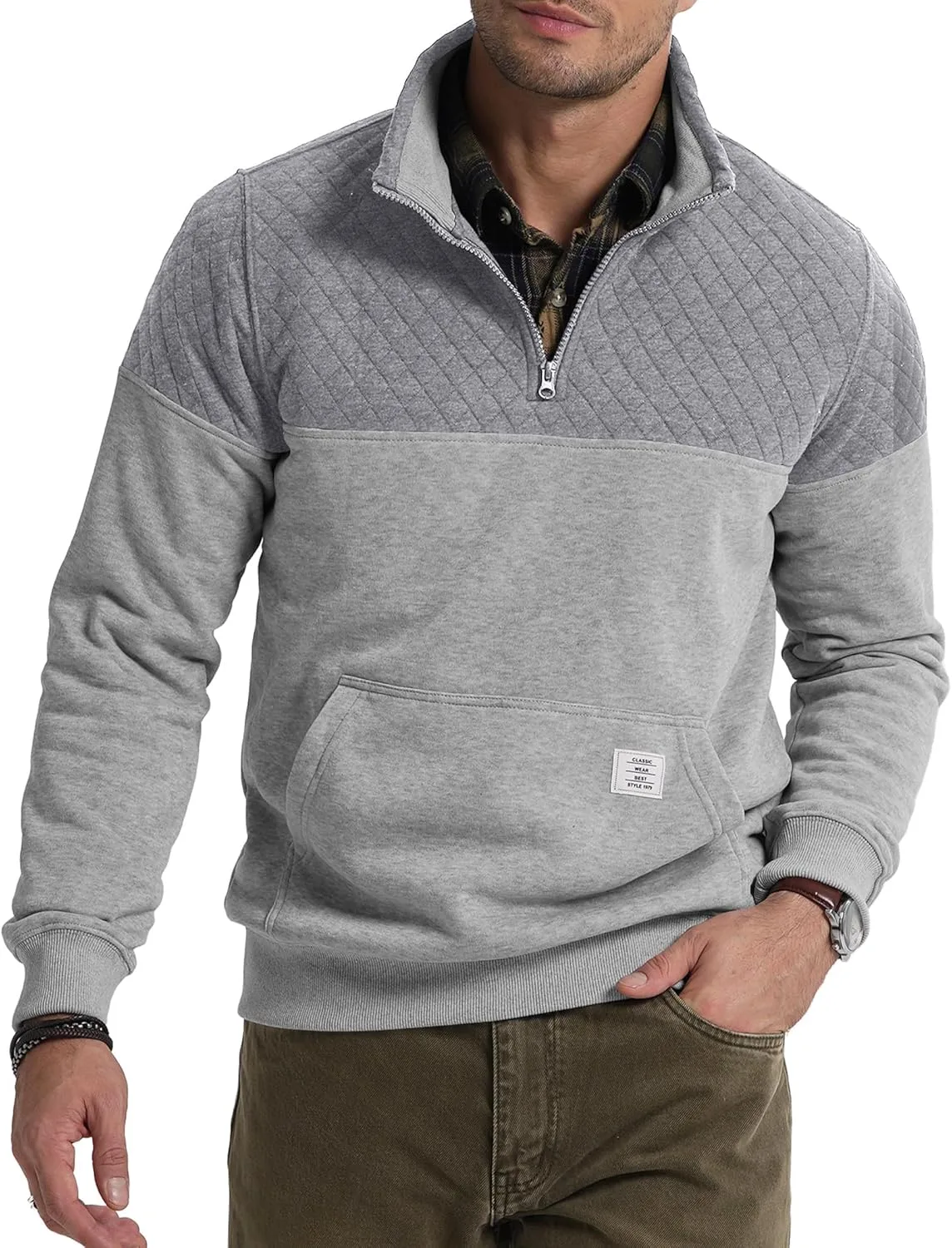 

Мужской свитер JMIERR с воротником стойкой и длинными рукавами