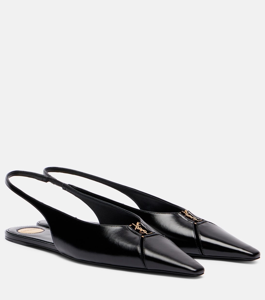 Babylone кожаные туфли на ремешке Saint Laurent, нуар