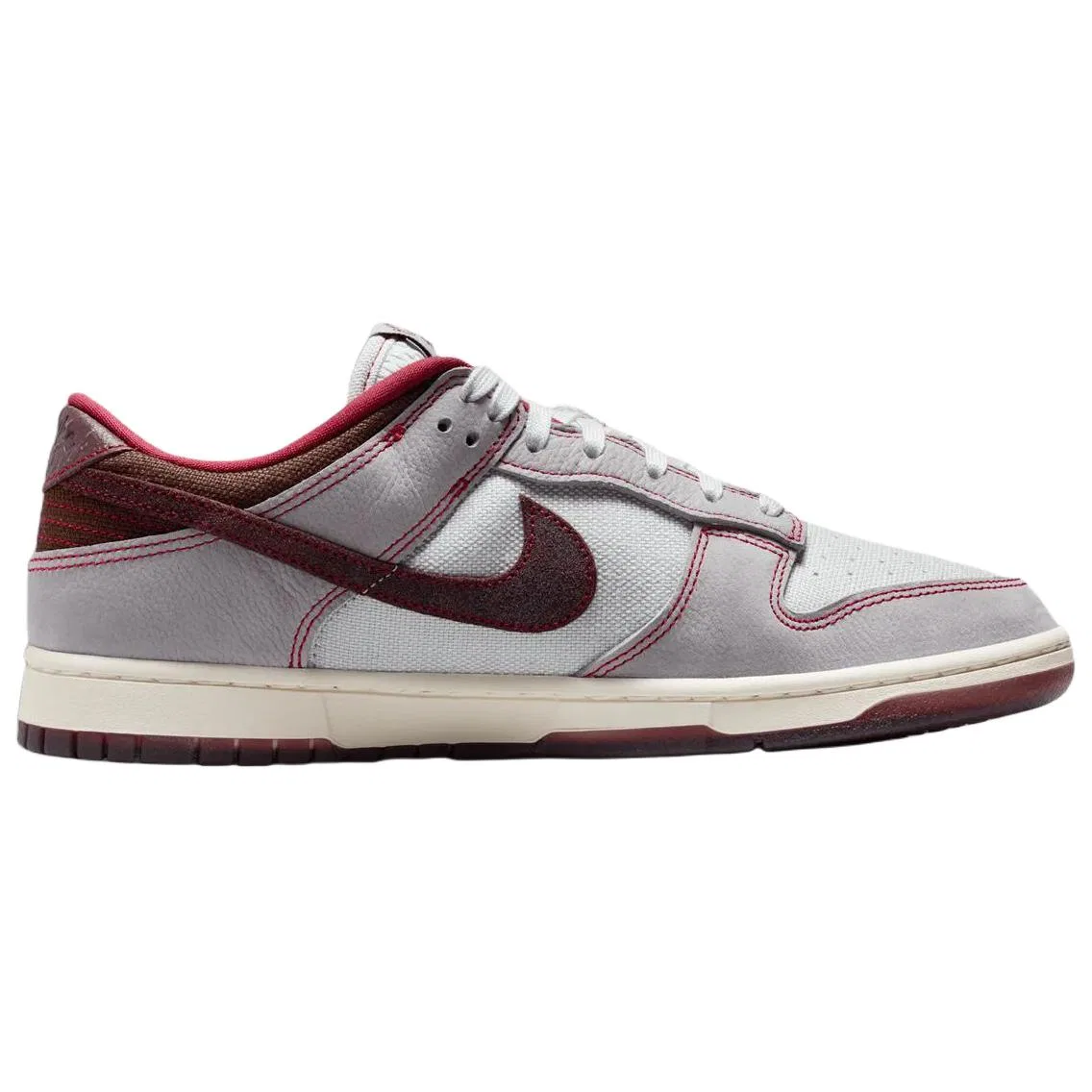 Кроссовки для скейтбординга Dunk Low серо-красные Nike — фото 3