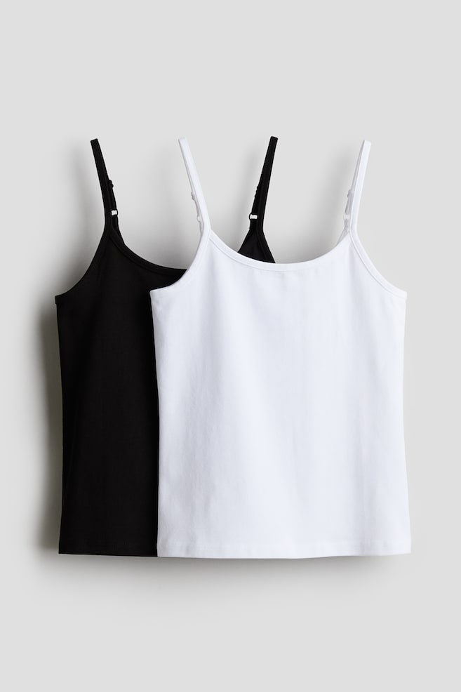 

Упаковка из 2 хлопковых топов H&M, черный