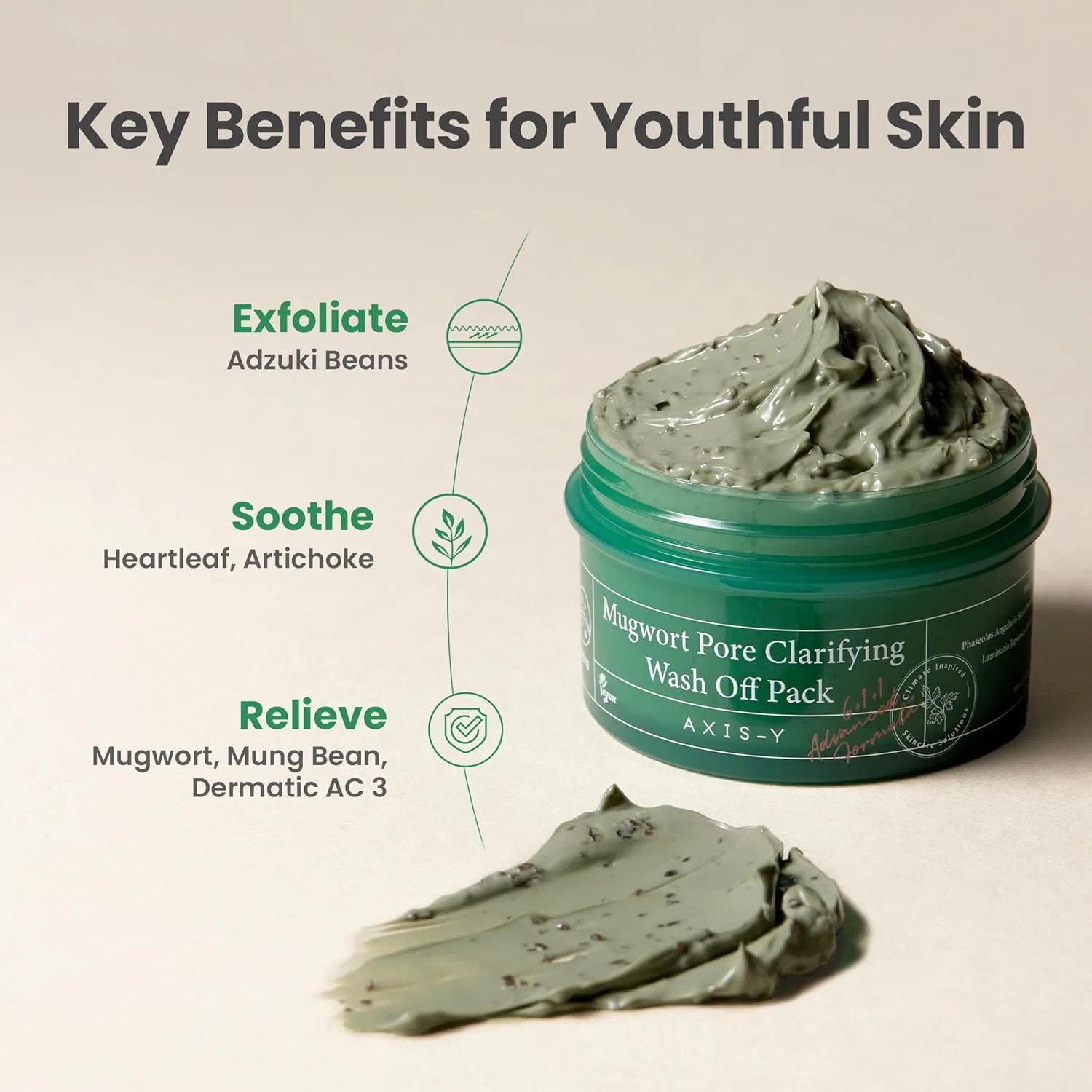 Маска для лица Axis-Y — Очищающая поры Pore Clarifying Wash Off Pack, 100 мл — фото 4
