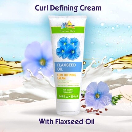 Крем для формирования вьющихся волос Sofn'Free n'Pretty Flaxseed Oil Curl Defining Cream для натуральных волос 8,45 жидких унций Sof N' Free — фото 3
