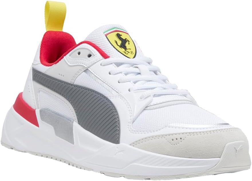 Мужские кроссовки PUMA Scuderia Ferrari Trinity 2 на шнуровке, повседневные - белые — фото 2
