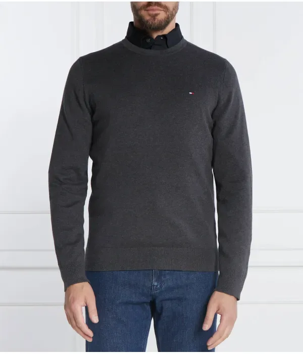 Классический свитер с круглым вырезом regular fit Tommy Hilfiger, графитовый