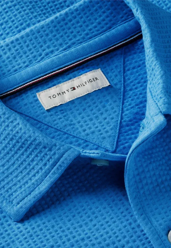 Рубашка Tommy Hilfiger Essential relaxed fit seersucker short sleeve shirt, копенгагенский синий — фото 4