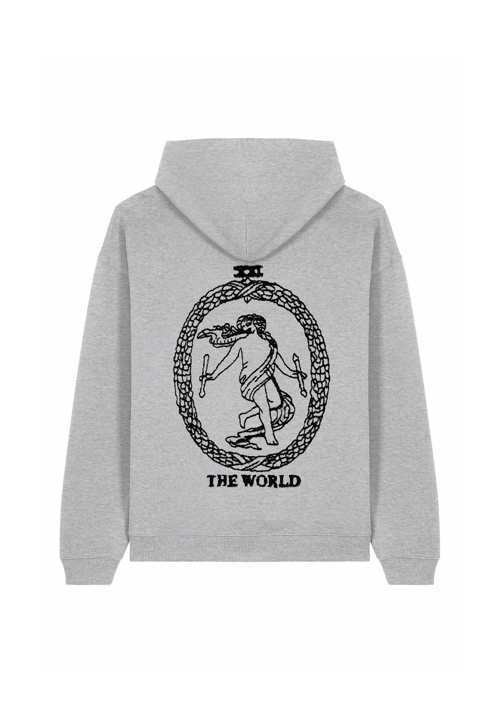 

Толстовка THE WORLD BACK PRINT UNISEX HEAVYWEIGHT - Hoodie Mira Paris, пятнистый серый