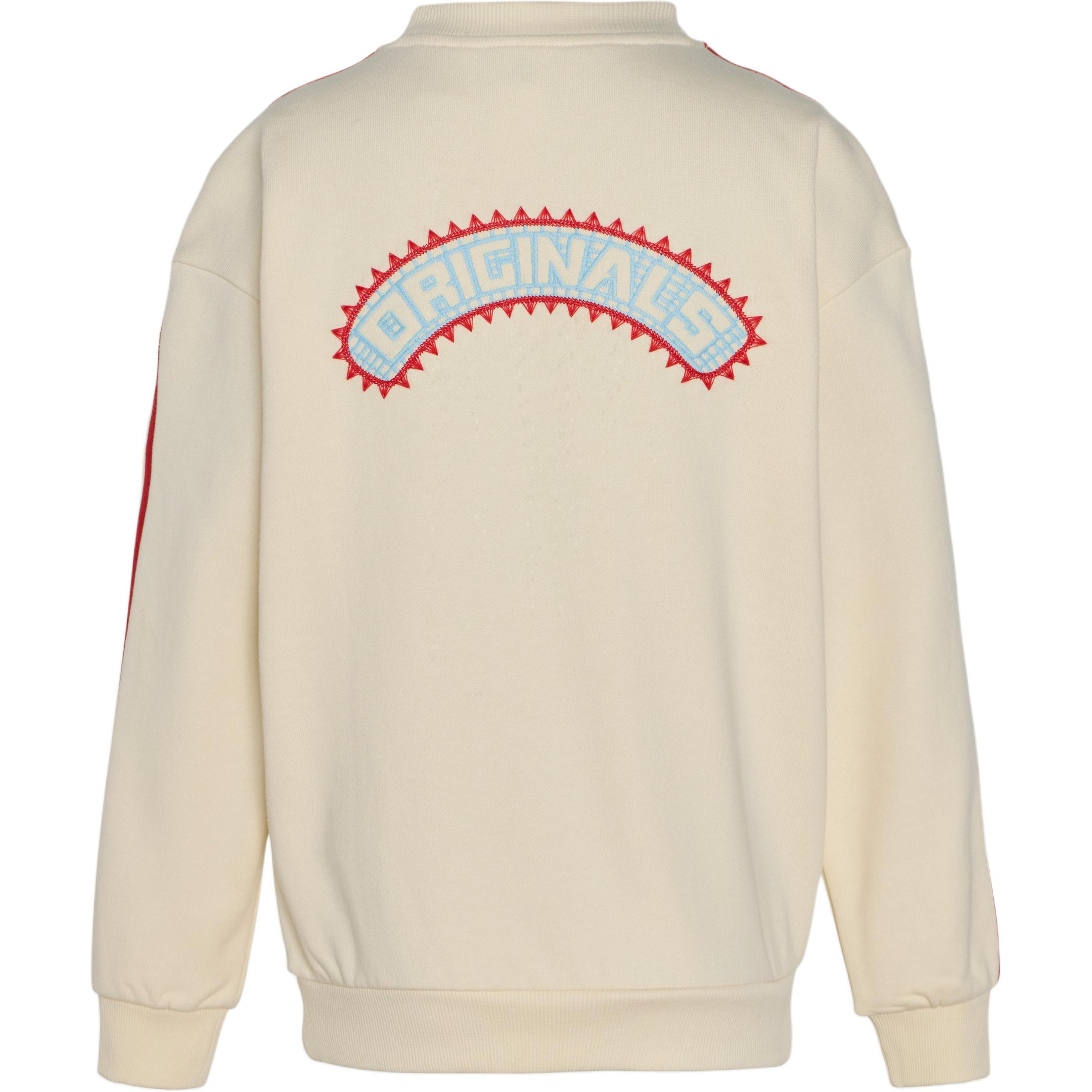 Детская толстовка FW25 Adidas Originals, айвори/светлый scarlet — фото 3