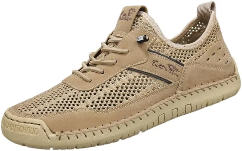 Мужские лоферы mesh Breathable, Loafers & Slip-Ons, Sand Fusecottc