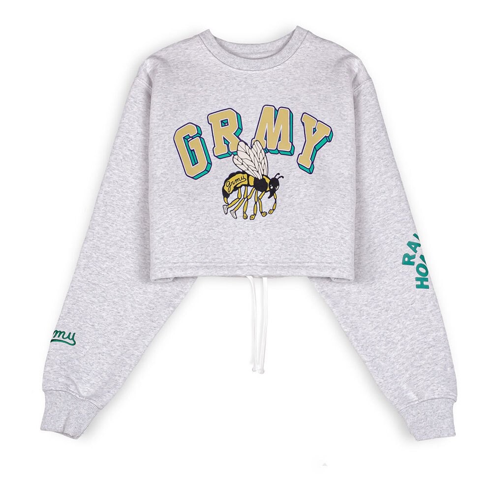 

Толстовка Grimey Hive Crop Heavyweight, серый
