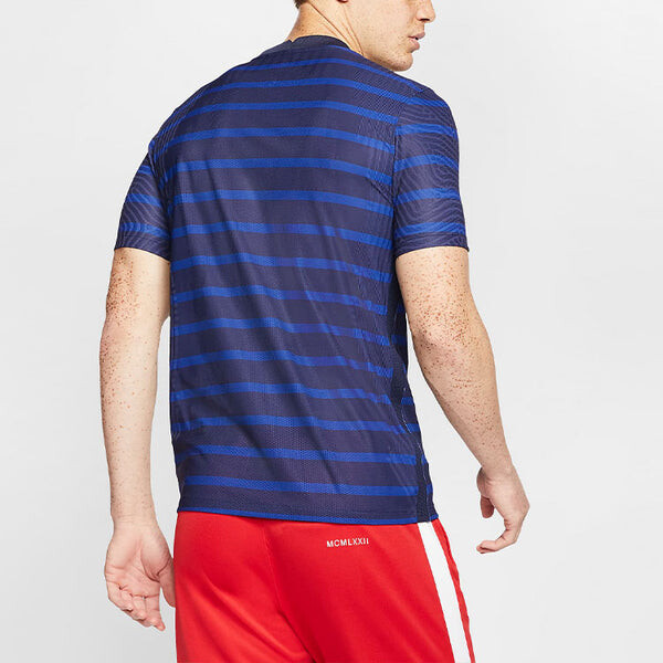 Футболка Nike 2020 Season France Home Player Edition Stripe Soccer/Football Short Sleeve Black Blue Blackblue, синий — фото 4