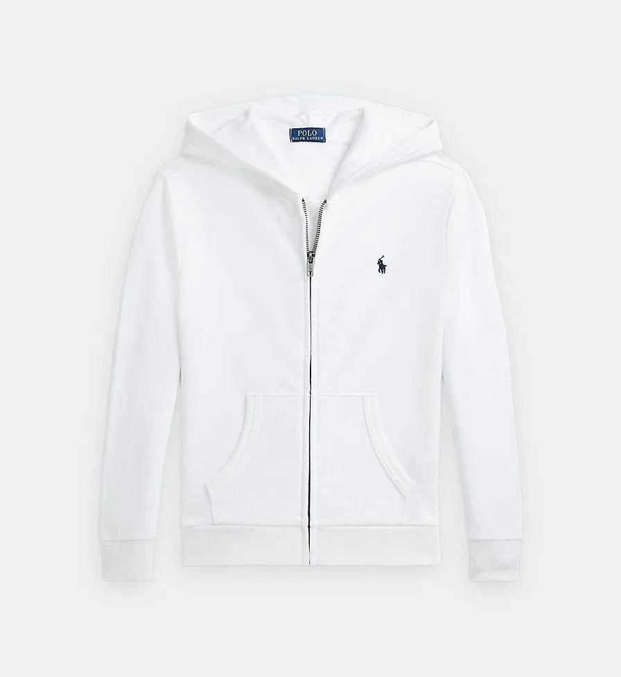 Хлопковая толстовка с капюшоном Polo Ralph Lauren, белый
